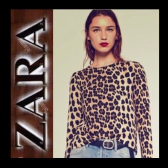 Zara Sweaters - 🎈SALE🎈ZARA Fuzzy Animal Print Sweater